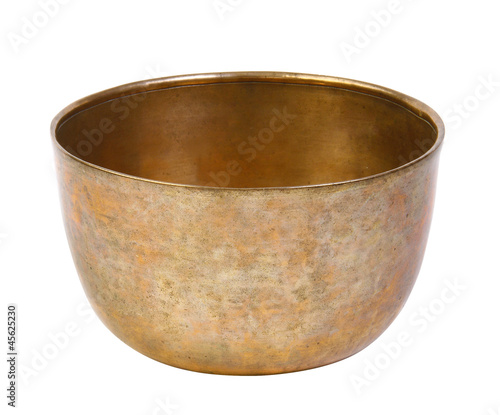 Ancient bowl for special ceremony on white