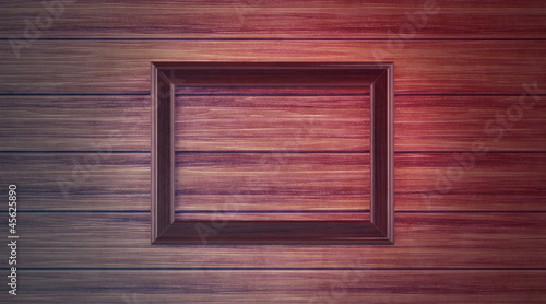 Wood frame on paneling
