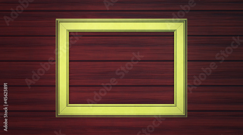 Golden frame on paneling