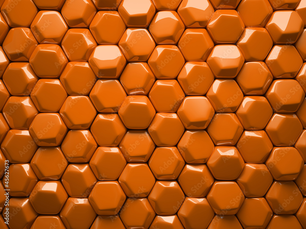 Abstract pattern of hexahedron orange pieces illustration Abstract pattern of hexahedron orange pieces illustration