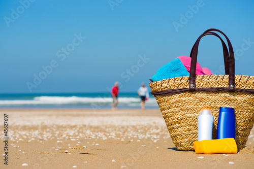 sun screen on the beach