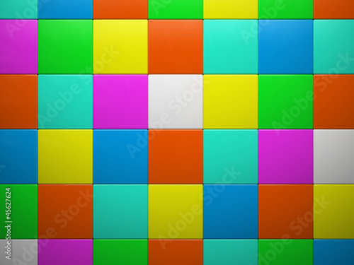 Abstract pattern of  square color pieces
