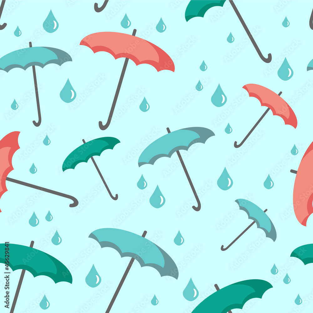 Seamless background with umbrellas Seamless background with umbrellas