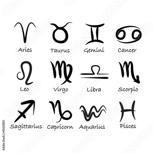 Vector zodiac signs photo