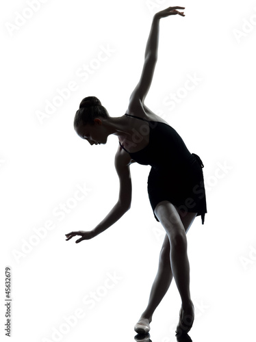 young woman ballerina ballet dancer stretching warming up © snaptitude