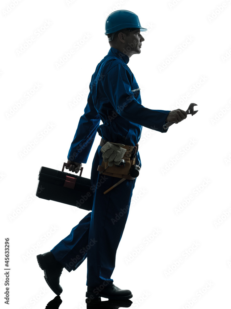 Naklejka premium repair man worker silhouette