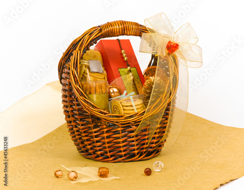 Canvas Print Beautiful cookie gift hamper basket