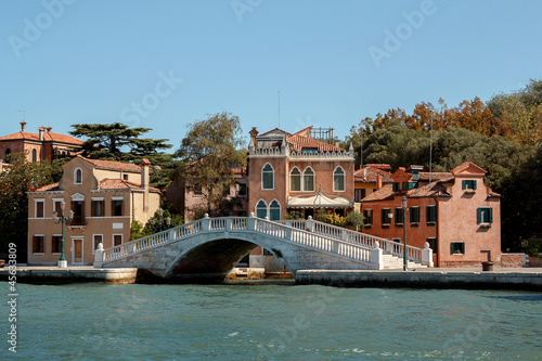 Venetian houses and bridge Italy