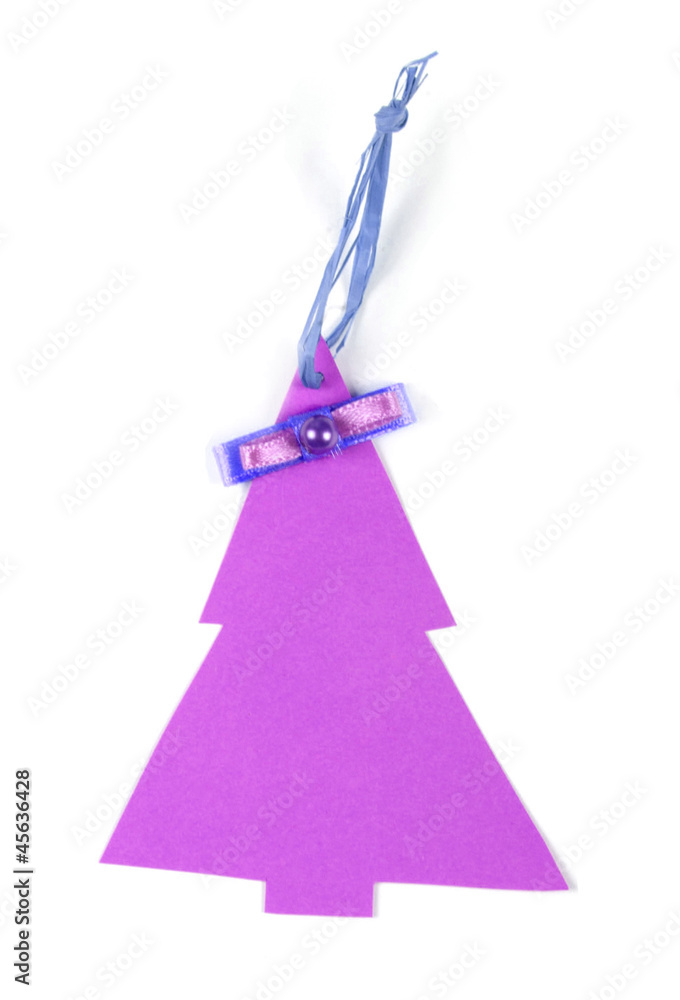 Christmas tree label made from paper Christmas tree label made from paper