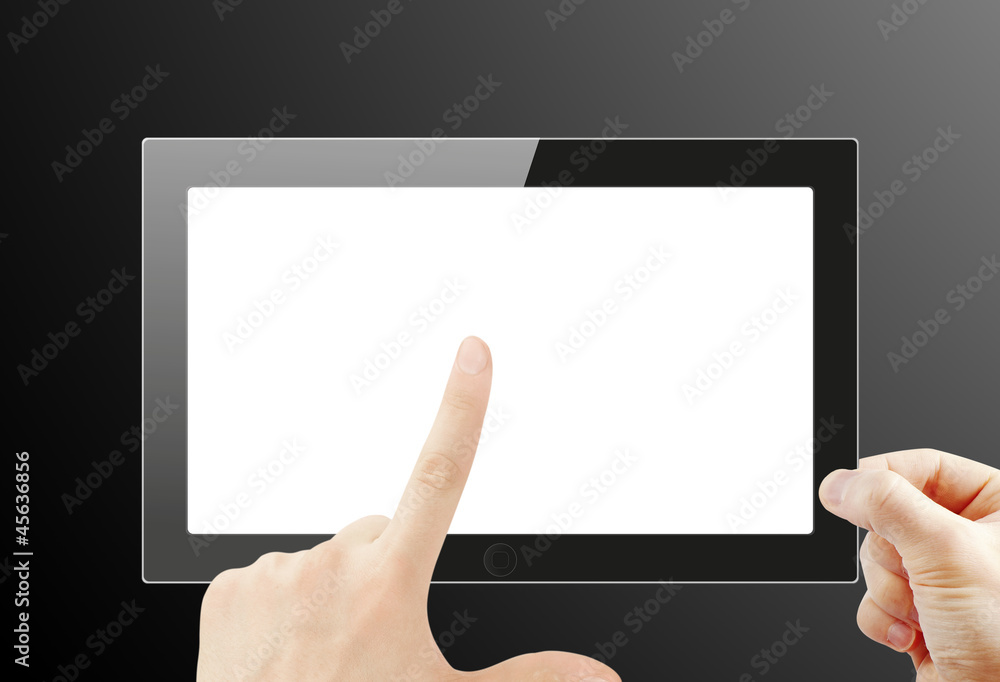 Black generic tablet pc, 3d render. Black generic tablet pc, 3d render.