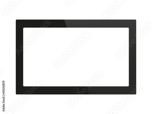 Tablet pc on white background.