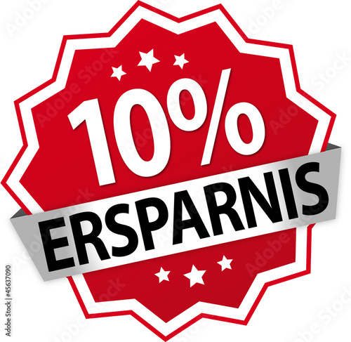 Sticker / Aufkleber / Prozent / Rot - 10%