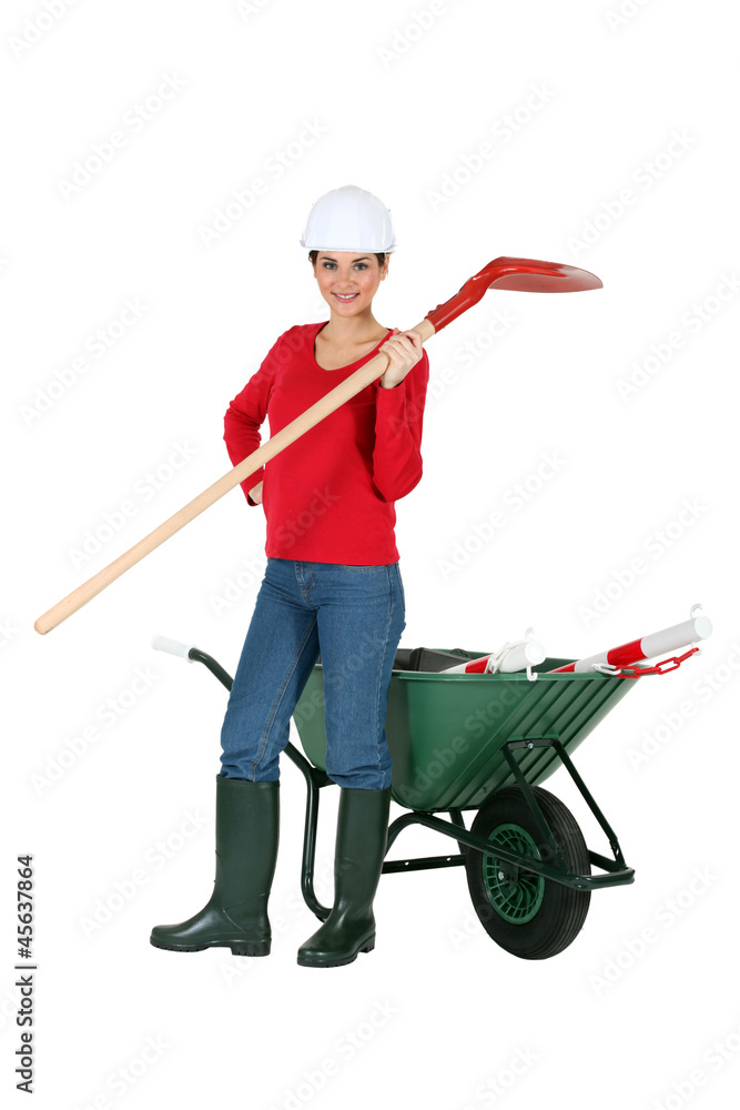 Girl construction worker Girl construction worker