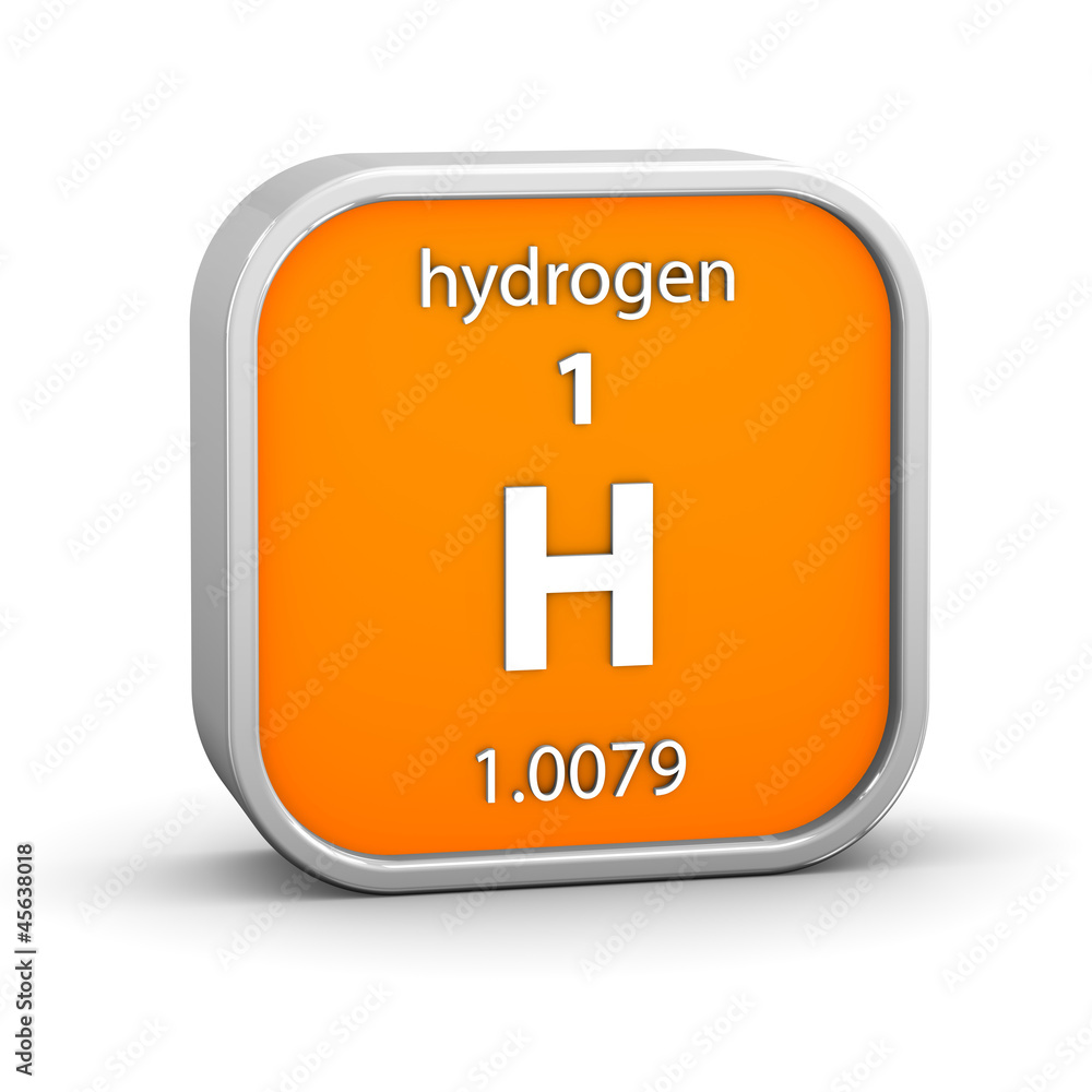 Fototapeta premium Hydrogen material sign