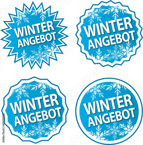 Button Winterangebot - blau/silber