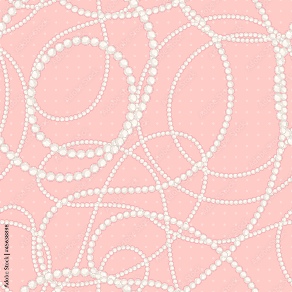 Seamless pattern with pearl necklaces Seamless pattern with pearl necklaces