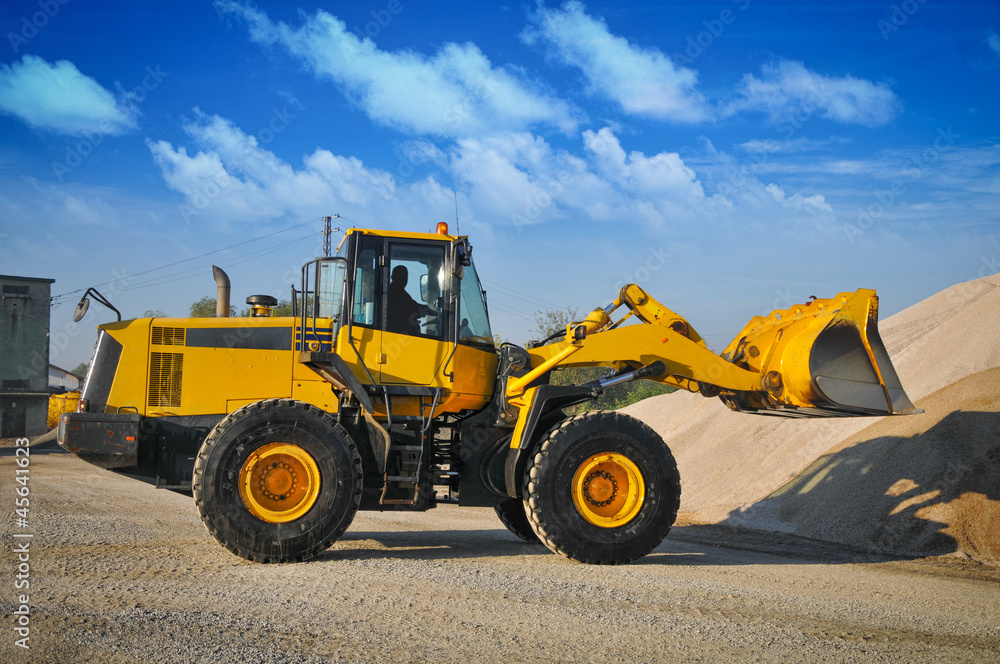 Obraz premium Loader excavator construction machinery equipment