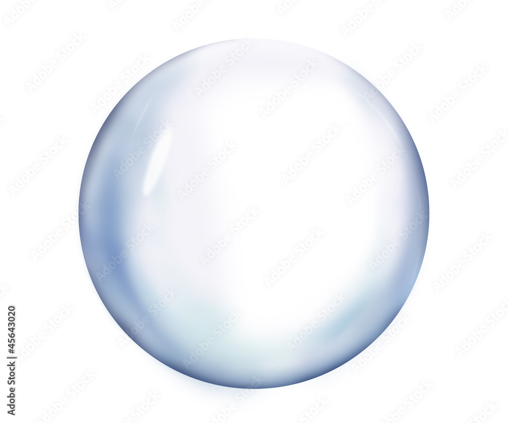 Bubble against white background