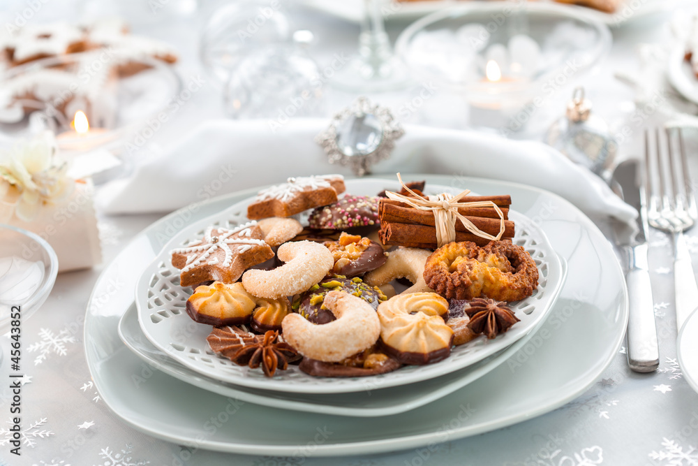 Assortment of Christmas cookies