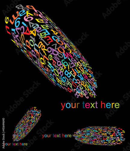 artistic colorful pencil