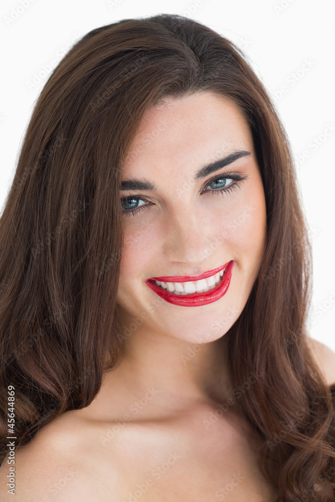 Woman with red lips Woman with red lips