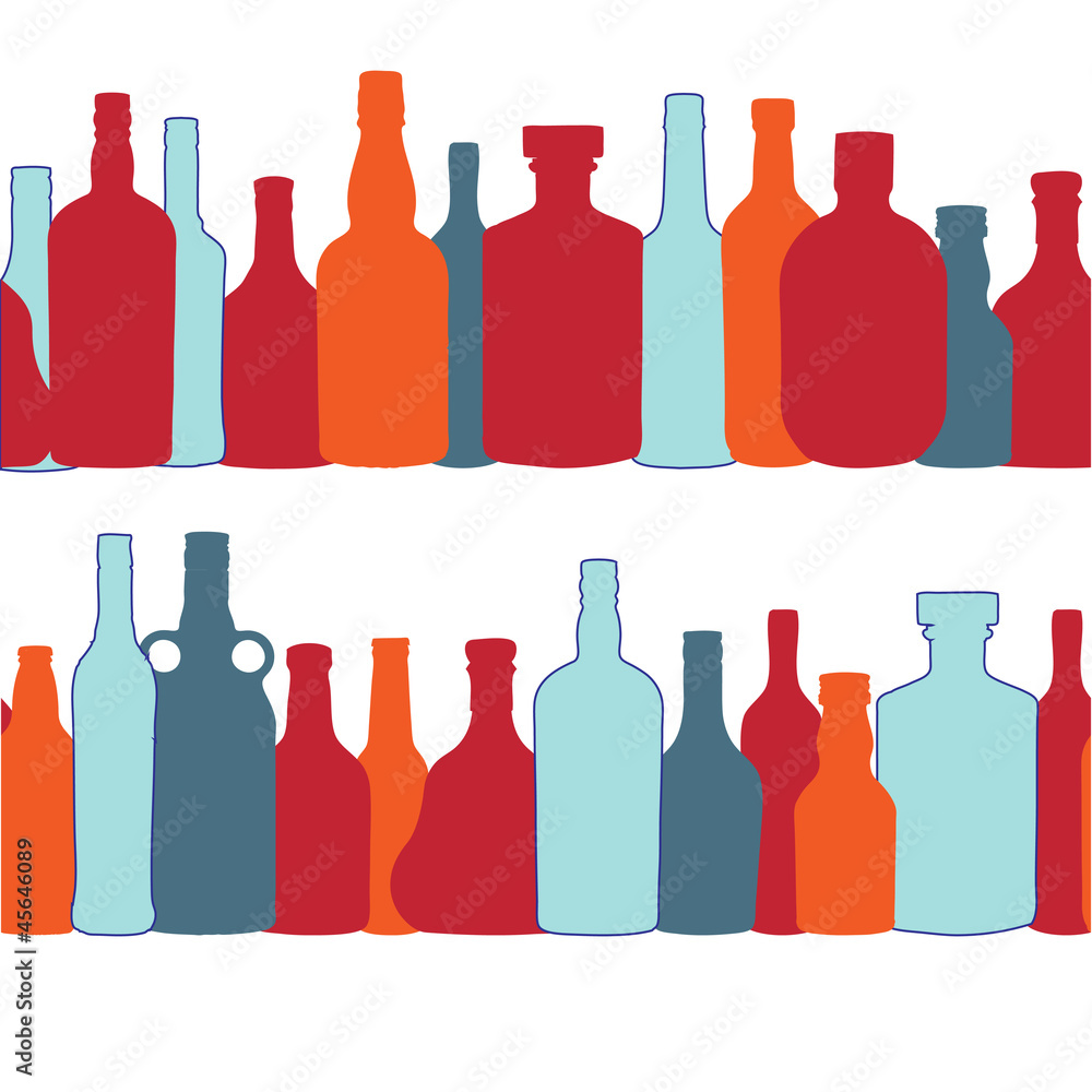 vector illustration silhouette alcohol bottle seamless pattern vector illustration silhouette alcohol bottle seamless pattern