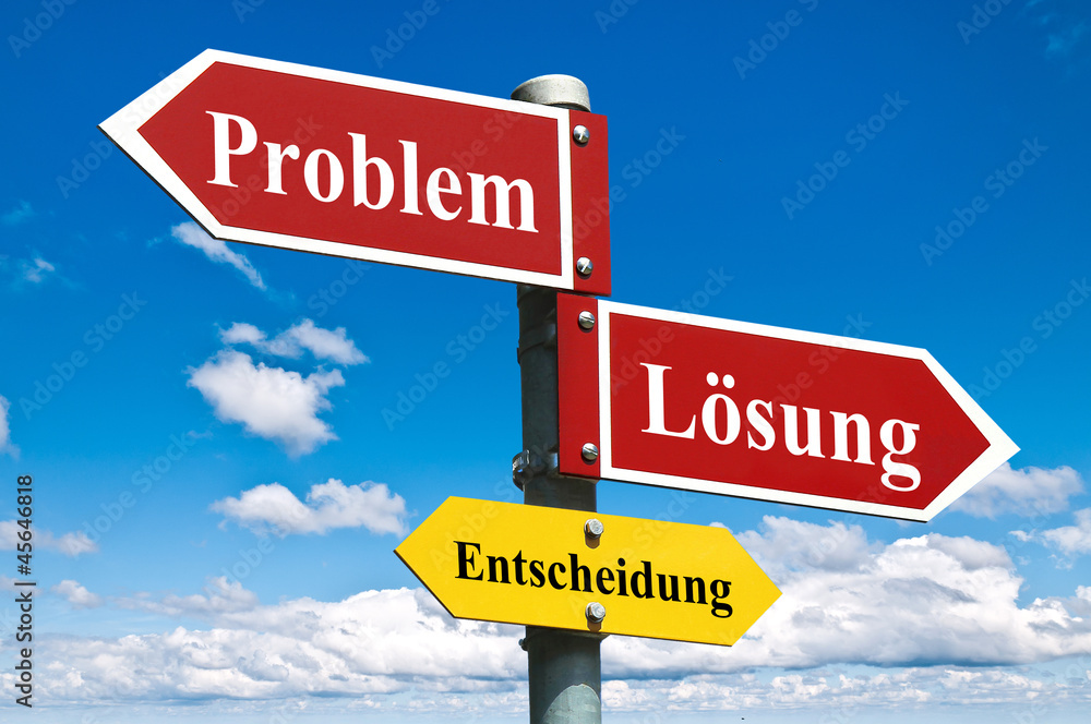 Fototapeta premium Problem / Lösung