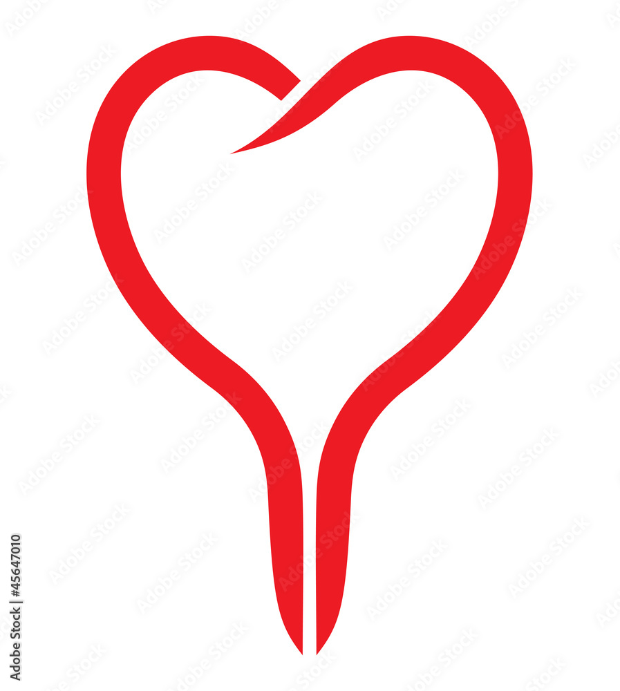 Red heart vector