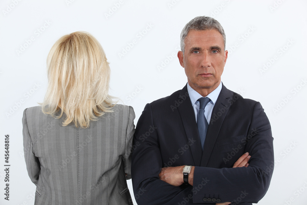 handsome businessman and businesspartner turned handsome businessman and businesspartner turned