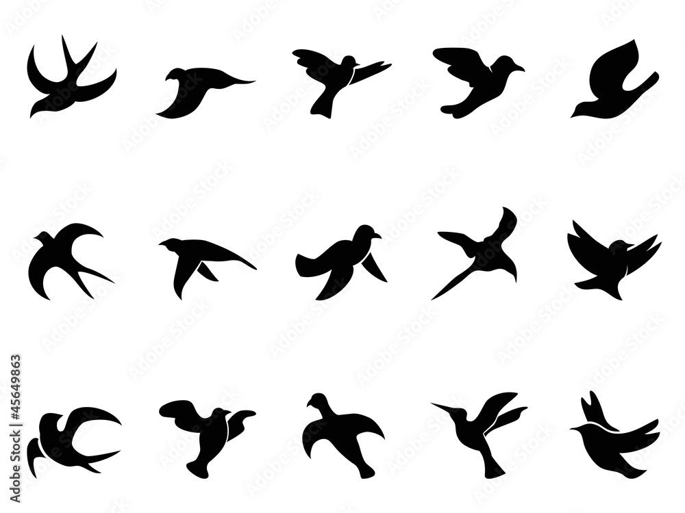 simple bird's flying Silhouettes simple bird's flying Silhouettes