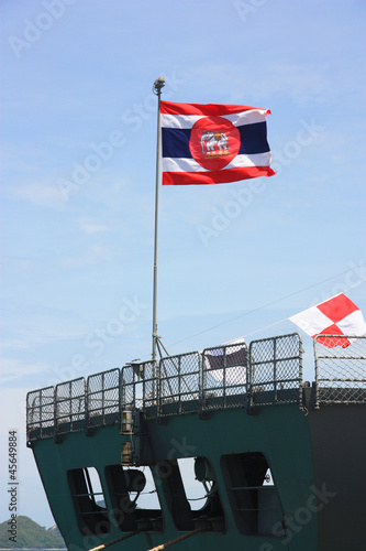 Billede på lærred warship  in Thailand