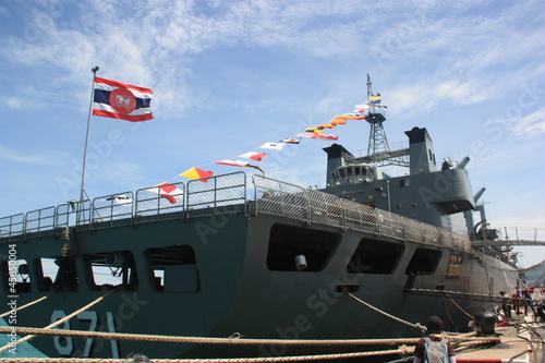 warship  in Thailand Fotobehang