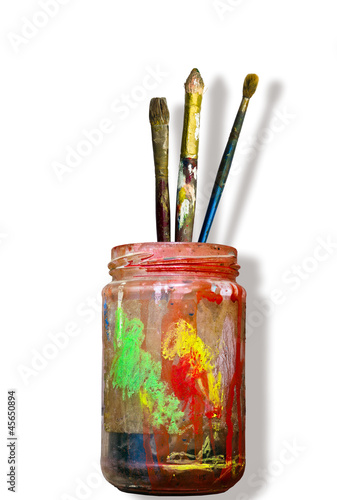 A jar of painting.