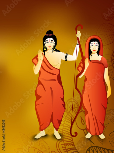 Dussehra festival background. EPS 10.