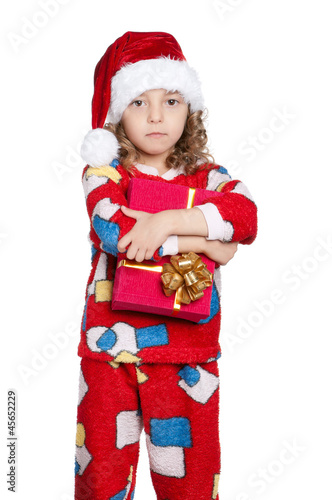 Little girl in pajamas
