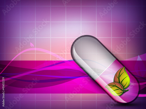 Abstract medical background with  herbal capsule. EPS 10.