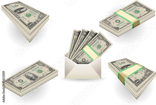 full set of one dollar banknotes