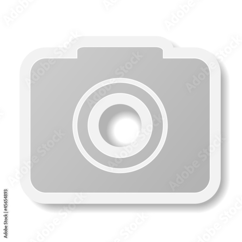 Vector camera icon on white background. Eps10