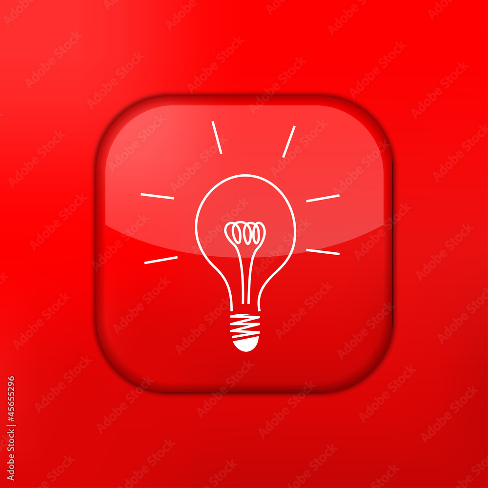 Vector red idea icon. Eps10. Easy to edit Vector red idea icon. Eps10. Easy to edit