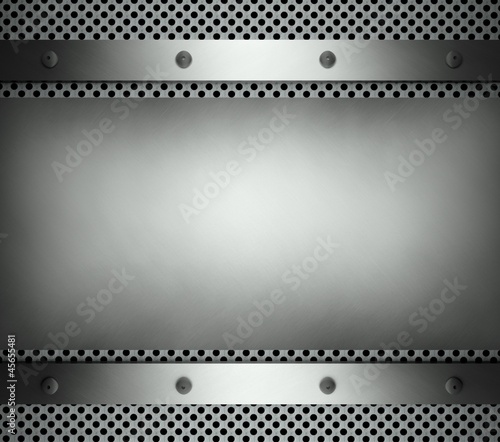 Steel template with copy space metal background