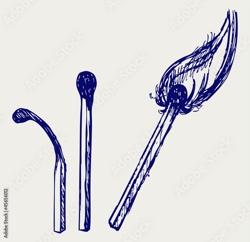 Match collection. Doodle style
