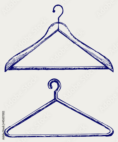 Clothes hangers. Doodle style