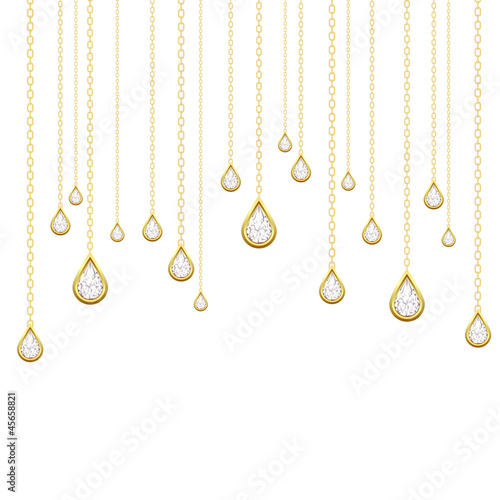 golden drops with brilliants