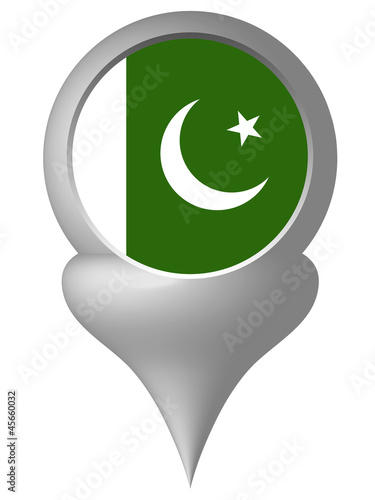 パキスタン　国旗　フレーム　マーク　ポイント