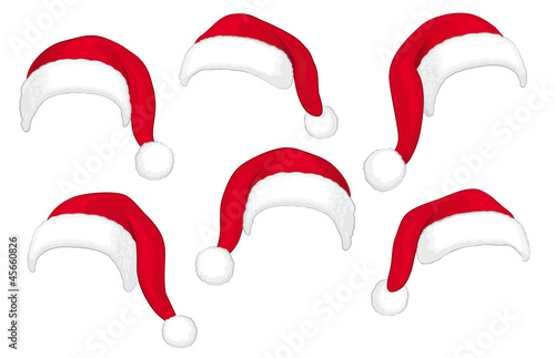 Weihnachtsmannmützen,diverse mit Fell