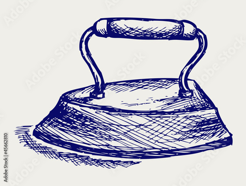 Old iron. Doodle style