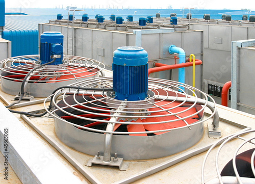 Fan ventilator cooling systems for ventilation in the factory