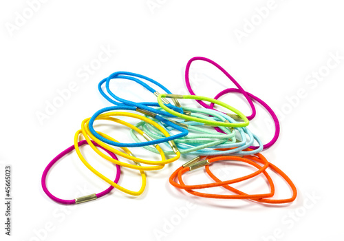 colorful hair bands .