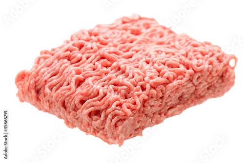 Minced meat isolated on white background