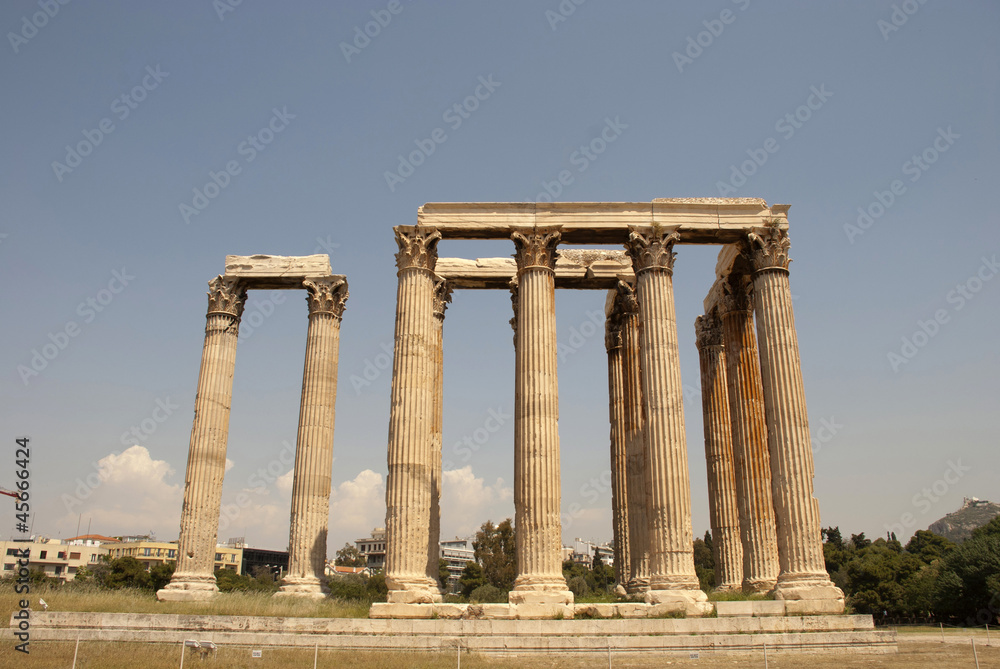 Zeus temple, monument of ancient architecture.